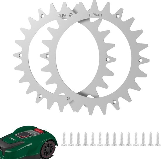 Spikes tractieverbetering, compatibel met Parkside robotmaaiers, wielmaat 212 mm.