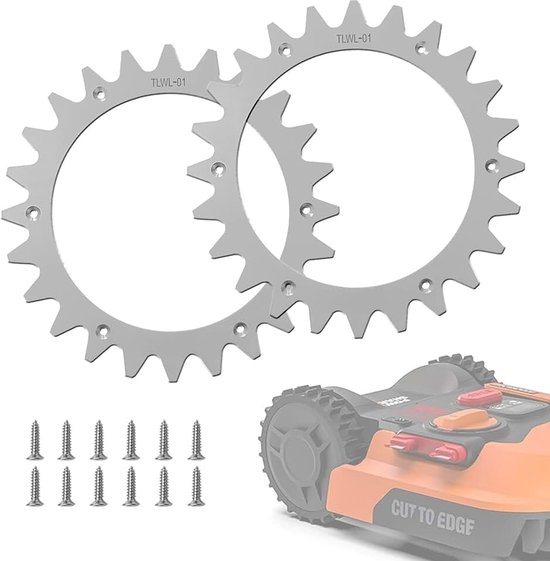 Spikes vervanging voor Wor-x Land-roid S/M-modellen, tractieverbetering voor robotmaaier met 12 schroeven, wielmaat 205 mm