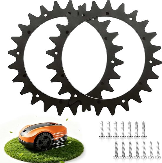 Spikes voor Worx Landroid S M - 205 mm robotmaaier, spikes met 14 schroeven, tractieverbetering en all-terrain wielen voor Worx Landroid M500 M700 M800 M1000 S300 S450i S700i