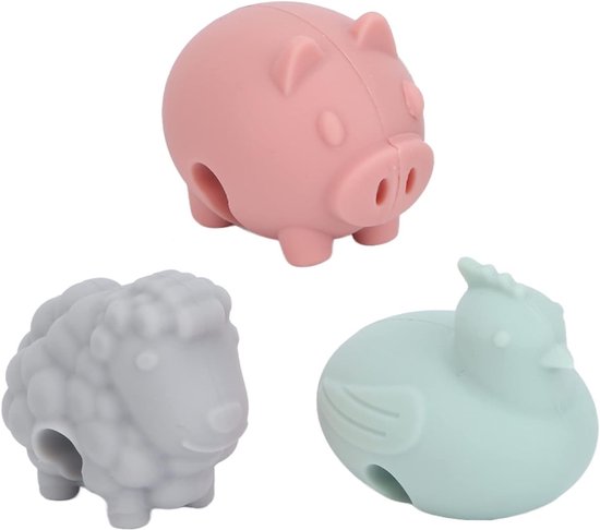 Spill Proof Deksel Lifters voor Soep Pot, Set van 3 Silicone Deksels, Voorkom Overloop met Schattige Dierenvormen, Keukenaccessoires voor Koken en Kookgerei