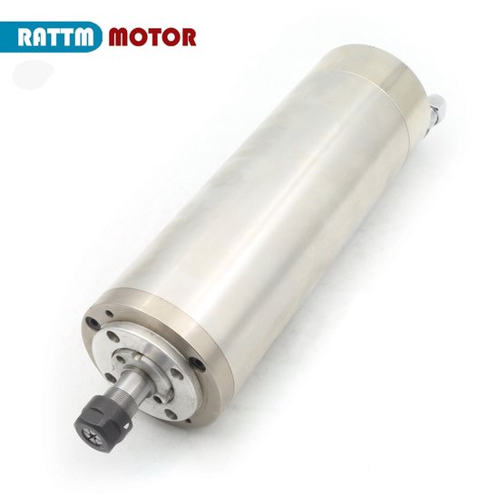 Spindelmotor Watergekoeld - 0.8 kW Vermogen - ER11 Spantangmaat - 65x198 mm Afmeting - Metaalbewerking CNC Motor