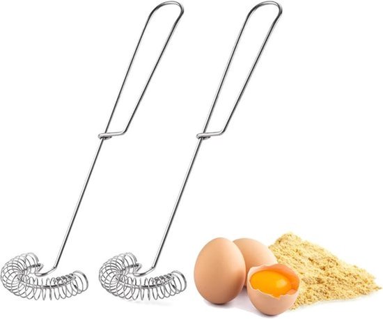 Spiraalgarde - Mini Spiraalgarde - Hoogwaardige Sausgarde voor Mengen - Opschuimen - Melk - Eieren - Room (2 Stuks)