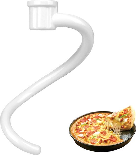 Spiral Dough Hook Vervanging - Compatibel met Kitchenaid 5Plus & 6QT Bowl-Lift Stand Mixers - Gecoate Deeghaak Accessoires voor Modellen KV25G0X - KV25G8X - KV25H0X - KP26M1X - KP26M8X
