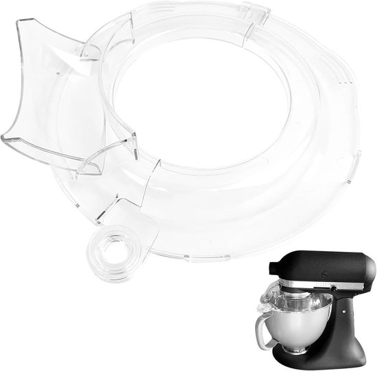 Splash Guard Mixer - Deksel Mixer - Voorkom Morsen - Precisie Ontwerp - 4.5-5 QT - Transparant
