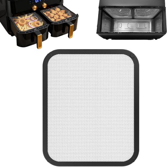 Splash guard voor air fryer 8.5 l/10 l, roestvrij en hittebestendig tot 230 °C, ideaal voor veilig frituren en koken