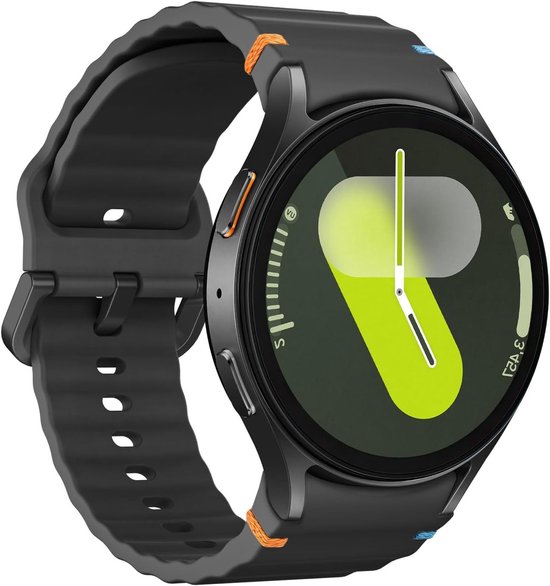 Sportieve Silicone Horlogeband voor Samsung Galaxy Watch 7 FE, 6, 5, 4, 6 Classic en 5 Pro - Comfortabele en Duurzame Band voor Dames en Heren, Verkrijgbaar in 40mm, 44mm, 43mm, 47mm, 42mm en 46mm van Merkloos