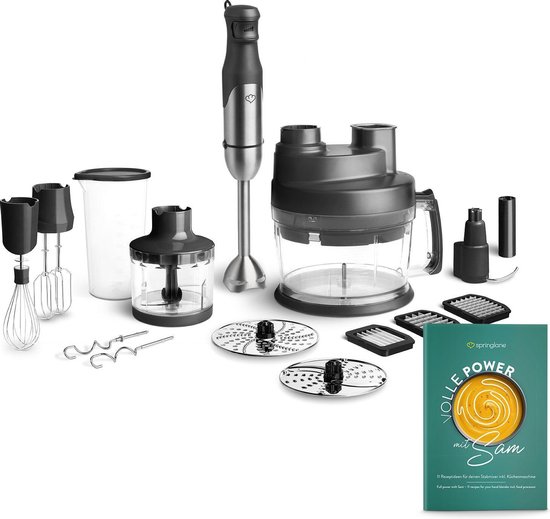 Springlane Staafmixer set, 800 W, Sam incl. opzetstukken van Merkloos
