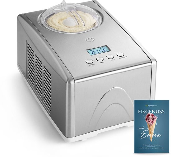 Springlane Zelfvriezende IJsmachine 1,5L Emma Zilver van SPRI