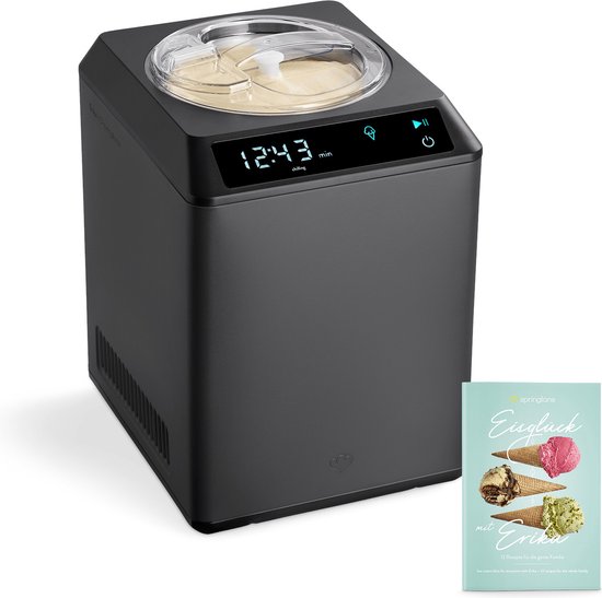 Springlane Zelfvriezende IJsmachine & Yoghurtmaker 2,5L - RVS ijsbeker - Erika van Merkloos