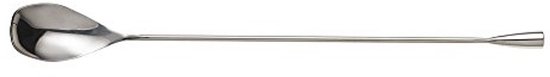 Staaflepel - Mixlepel Barlepel - Cocktails Maken - Massieve Schacht - 30 cm - Zilver