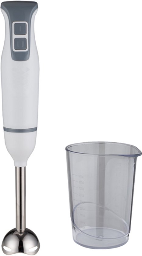 Staafmixer 200W – Hand Blender met RVS Staaf en 2 Snelheden – Elektrische Handmixer voor Soepen, Sauzen, Smoothies en Babyvoeding
