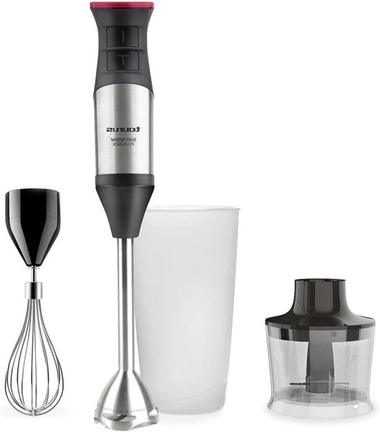 Staafmixer 3-in-1 - Keukenmixer - Maaltijden Bereiden - 20 Snelheden + Turbo - 1 Liter - Roestvrij Staal