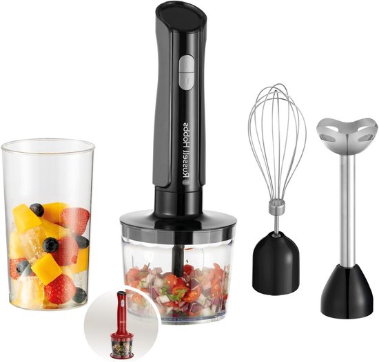 Staafmixer 3-in-1 - Mixer Blender - Maaltijden Bereiden - 500W Vermogen - 600 ml - Mat Charcoal