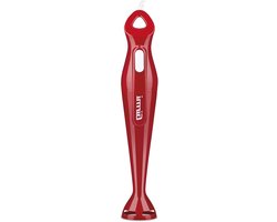 Staafmixer - Dompelmixer Keuken - Puree Smoothies Maken - Vier Roestvrijstalen Messen - 375 cm - Rood