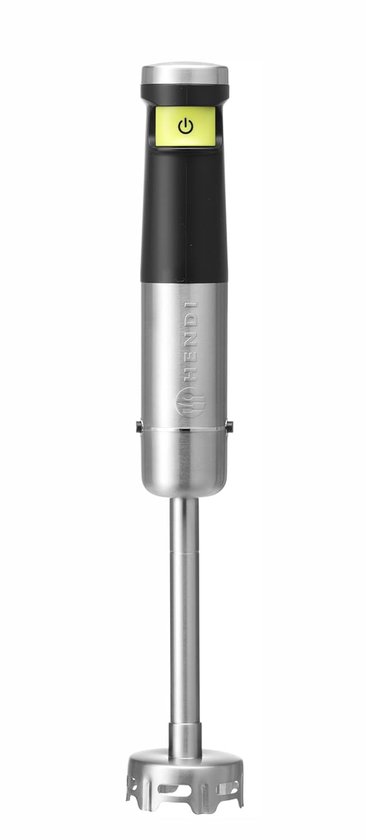 Staafmixer, draadloos, traploze snelheidaanpassing, eenvoudige bediening met drukgevoelige knop, handmixer, S-vormig mes, 2x 3,7V heroplaadbare li-ion batterij, ø65X(H)390mm, roestvast staal