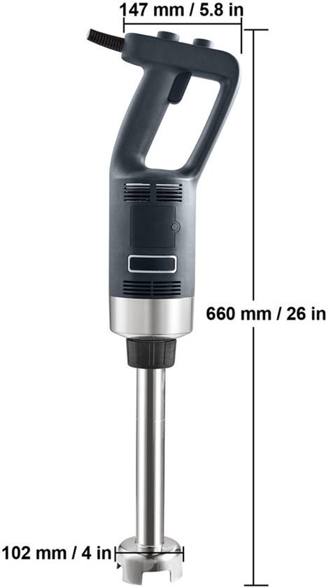 Staafmixer – Elektrische Staafmixer – Handmixer – Keukenmixer – Blender – 750 Watt Motor – Roestvrijstalen Messen van Merkloos