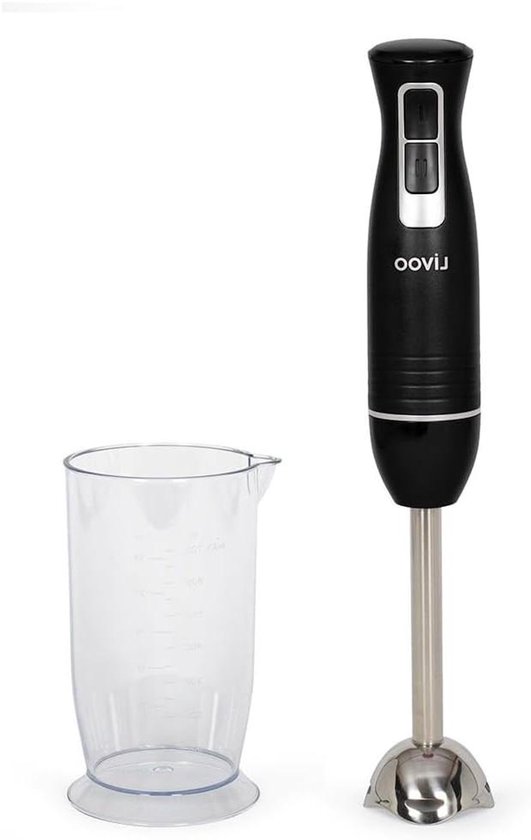 Staafmixer - Handmixer Blender - Culinaire Bereidingen - Roestvrijstalen Messen - 400W - Zwart