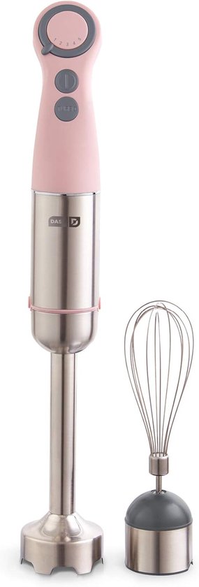 Staafmixer - Handmixer - Keuken Assistent - 5 Snelheden Turbo - 330 Watt - Roze