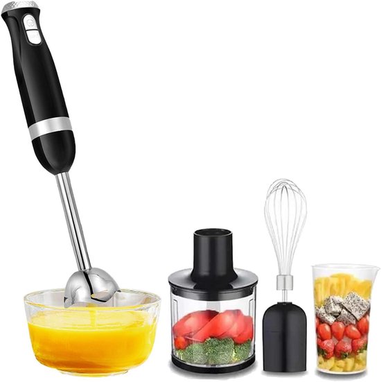 Staafmixer - Handmixer Keuken - Maaltijden Bereiden - Spatwaterdicht Ontwerp - 700W Motor - Zwart