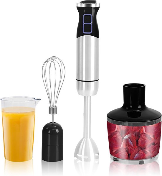 Staafmixer - Handmixer Keukenmixer - Maaltijden Bereiden - Afneembaar Ontwerp - 24x23x29cm - Zilver