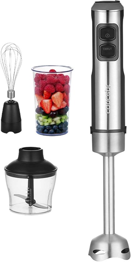Staafmixer - Keukenmixer - Maaltijden Bereiden - 1500 Watt Vermogen - 2 Snelheden - RVS