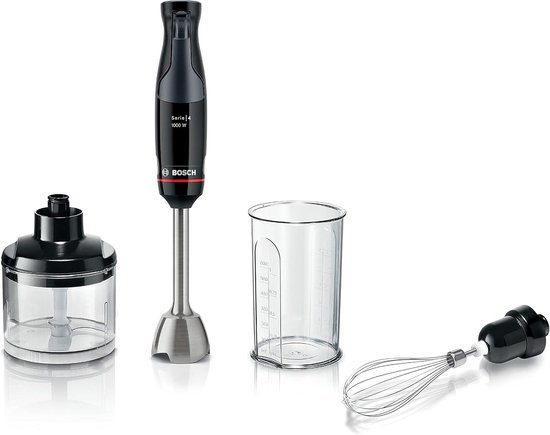 Staafmixer - Keukenmixer - Snel Ingrediënten Mixen - Dynamische Snelheidsregeling - 1000 Watt - Zwart van Merkloos