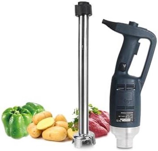 Staafmixer - Keukenmixer - Voedselbereiding - Krachtige snijbladen - 500 mm schacht - Zilver