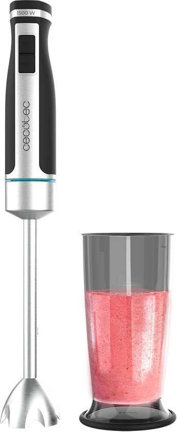 Staafmixer Krachtig - Blender Keuken - Snel Mixen - 21 Snelheden Turbo - 1500 Watt - Zilver van Merkloos