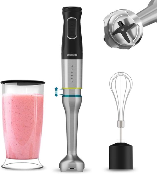 Staafmixer Krachtig - Keuken Blender - Smoothies Maken - 21 Snelheden Turbo - 800ml Beker - Zwart van Merkloos