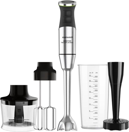 Staafmixer Luxe XL - Keukenmixer - Maaltijden Bereiden - Krachtige 1500W Motor - 900 ml - Zwart