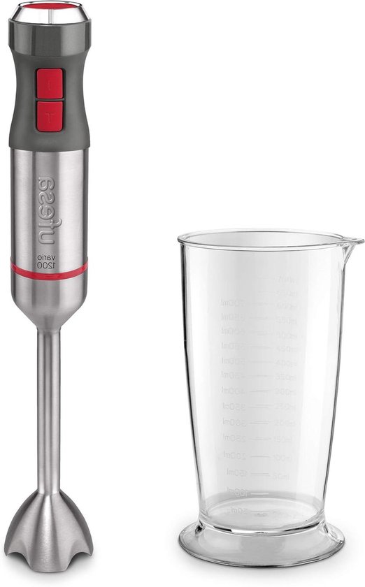Staafmixer - Mixer Blender - Eten Bereiden - Krachtige 1200W Motor - 20 Snelheden - Grijs