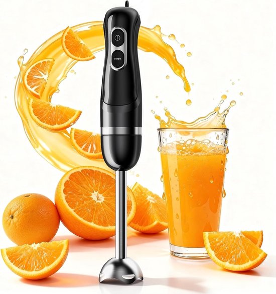 Staafmixer - Roestvrij staal - Ergonomisch design - Instelbare snelheidsregeling - Voor in de Keuken