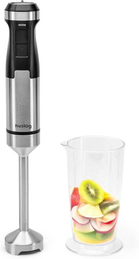 Staafmixer - Roestvrij staal - Krachtige 1500W motor - Traploze snelheidsregeling - Voor Smoothies, Soepen en Sauzen