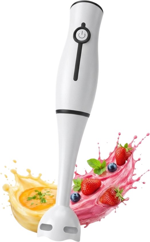 Staafmixer RVS - Krachtige Handmixer voor Soepen, Smoothies en Sauzen - Lichtgewicht met Duurzaam RVS Mes van Merkloos