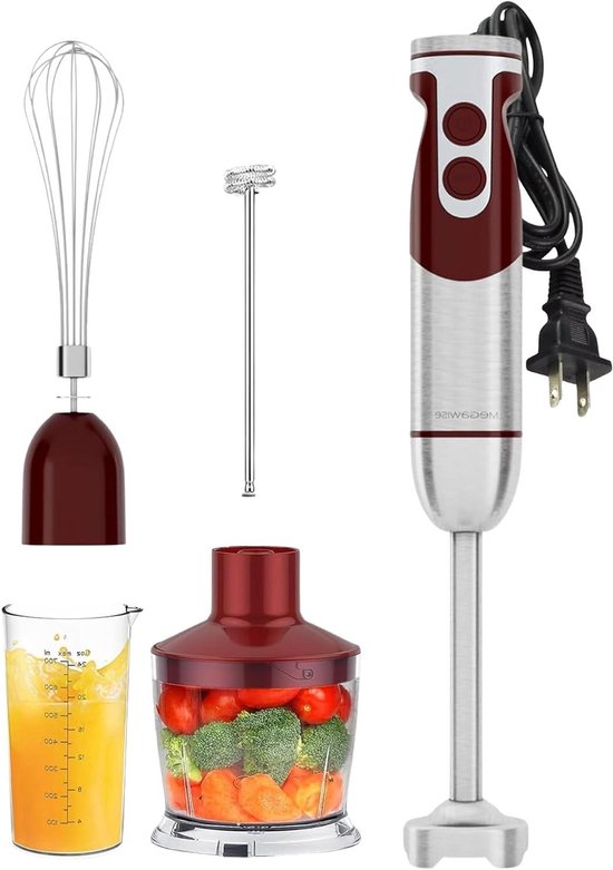 Staafmixer Set - Dompelblender Handmixer - Keukenbereidingen Maken - 5-in-1 Functionaliteit - 400 Watt - ROD