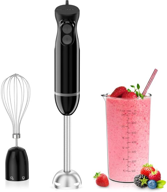 Staafmixer Set - Hakmolen - Groentesnijder - Soepmaker - Zwart van Merkloos