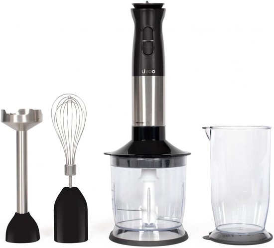 Staafmixer Set - Handmixer Blender - Keukenbereidingen - Ergonomische Handgreep - 700 ml - Zwart