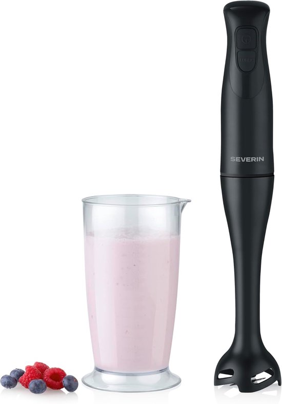 Staafmixer Set - Handmixer Keuken - Moeiteloos Mixen - Turbofunctie Krachtig - 6x13x38 cm - Zwart van Merkloos