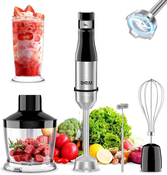 Staafmixer Set - Keukenmachine - Maaltijden Bereiden - Traploze Snelheid - 1000 Watt - Zwart