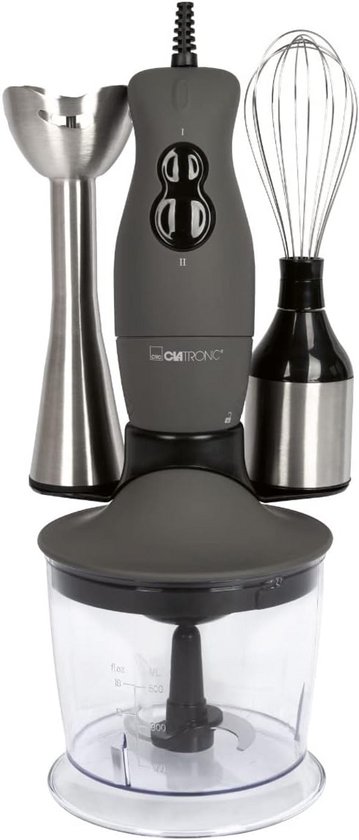 Staafmixer Set - Keukenmachine Pureerstaaf - Snel Ingrediënten Verwerken - 3-in-1 Functionaliteit - 400 Watt Vermogen - Roestvrij Staal van Merkloos
