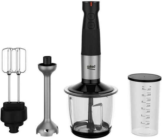 Staafmixer Set - Keukenmixer Accessoires - Eten Bereiden - Variabele Snelheden - 700 ml Kom - Zwart RVS