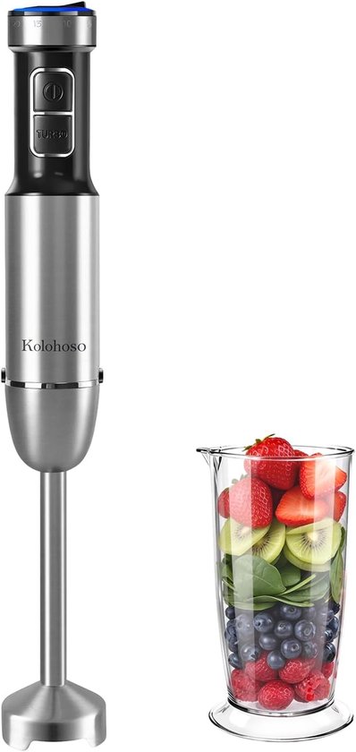 Staafmixer Set - Keukenmixer - Maaltijden Bereiden - 25 Snelheden Turbo - 700ml Cup - Zwart