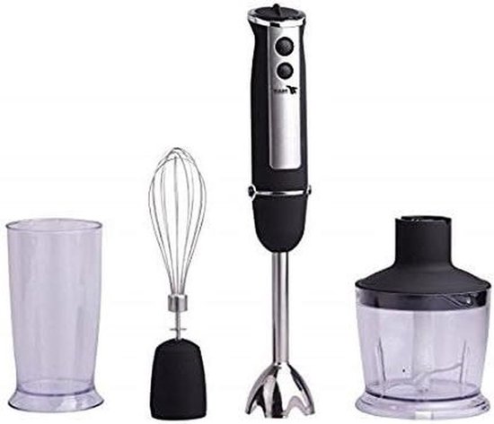 Staafmixer Set - Keukenmixer - Maaltijden Bereiden - Krachtige 750 Watt - 750 ml - Zwart van Merkloos