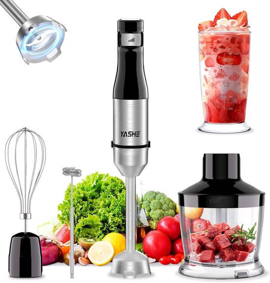 Staafmixer Set - Keukenmixer - Sauzen en Soepen - Traploze Snelheid - 1000 Watt - Zwart