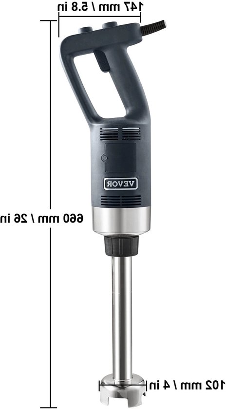 Staafmixer - Staafmixer set - Mixer - Handmixer - Krachtige Staafmixer - 750W - VS Mes – Voor Soep, Babyvoeding & Meer van Merkloos