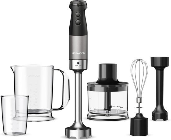 Staafmixer XL Pro - Keukenmixer - Maaltijden Bereiden - Krachtige 1200W Motor - 500 ml - Zwart Grijs