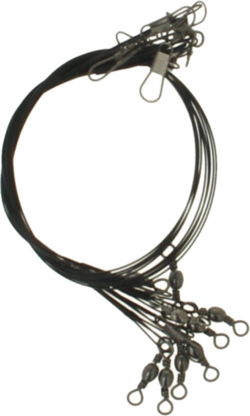 Staaldraad - geplastificeerd - stalen - onderlijnen - vissen - snoek - 15lbs - 10stuks van Faith Calidad