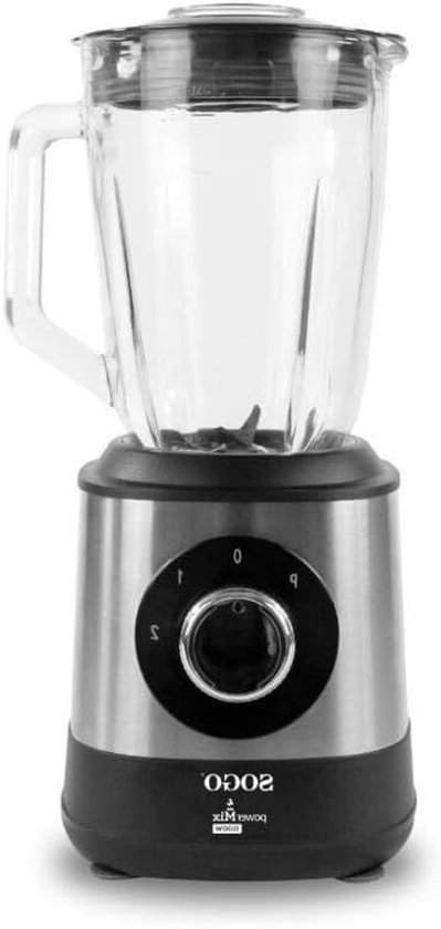 Staande Blender - Glazen Mixer - Smoothies Maken - Krachtige 600W Motor - 15 Liter Kan - Zilver