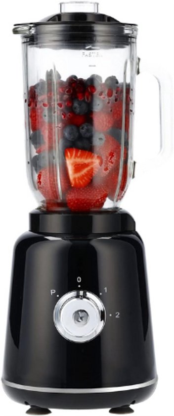 Staande Mixer Glas - Hakmolen Keuken Elektrisch - High-Performance Mixer voor Smoothies - Crusher voor IJs - Soep - 10 Snelheden - Vaatwasmachinebestendige Keukenmachine - 1,5 L - 2000 W van Merkloos