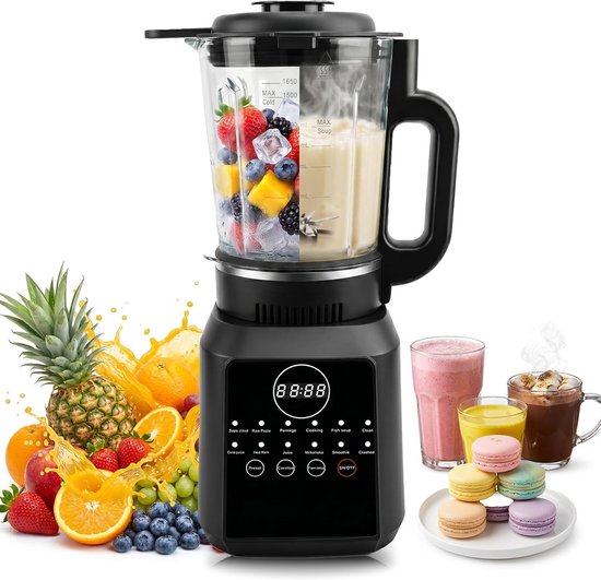 Staande mixer - Soepmaker aanrecht - Warme dranken maken - 12 automatische programma's - 1.7 liter kan - Wit